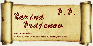 Marina Mrđenov vizit kartica